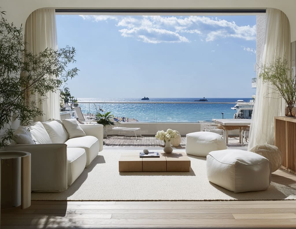 apolline Un interieur tres Cannes vu loin sur la mer apres fafe aa aa be
